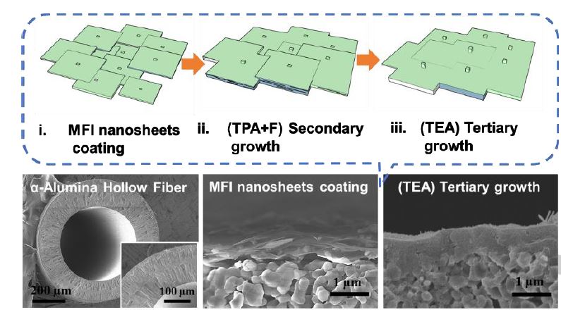Zeolite Membrane Sieves Fabricated on Low-Cost Alumina Hollow Fiber Substrates