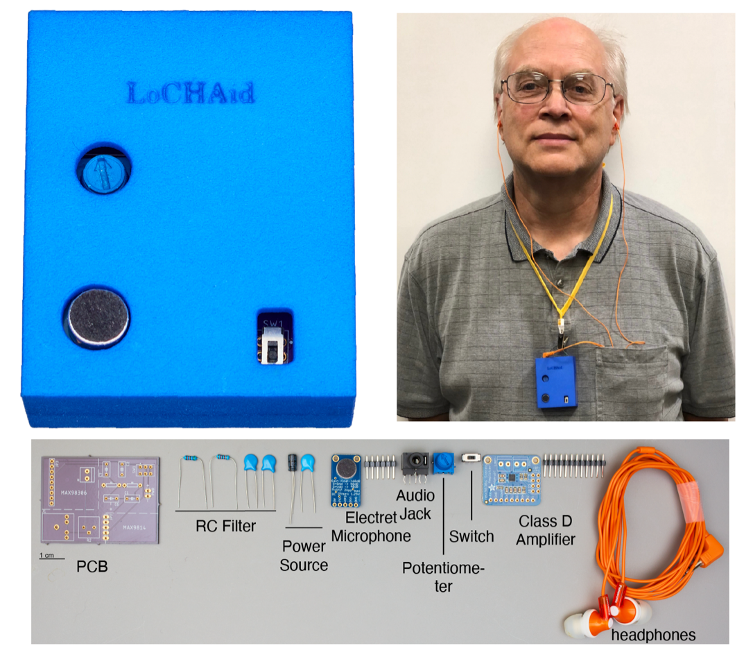 LoCHAid: An Ultra-Low-Cost and Self-Fitting Hearing Aid
