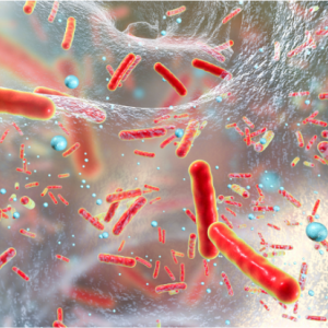 Illustration of germs in a liquid